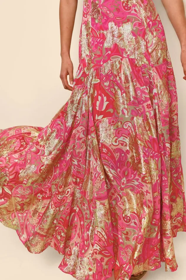 Women Dresses RIXO Dina Grace Paisley Jewel Women Dresses RIXO Dina Grace Paisley Jewel