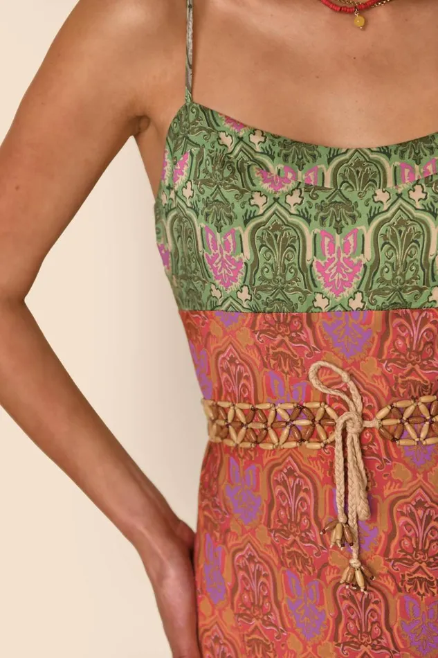 Women Dresses RIXO Dulcia Woodblock Cinnamon Mix Women Dresses RIXO Dulcia Woodblock Cinnamon Mix