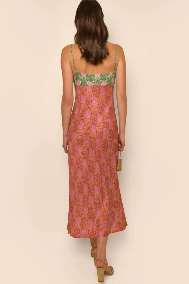 Women Dresses RIXO Dulcia Woodblock Cinnamon Mix Women Dresses RIXO Dulcia Woodblock Cinnamon Mix