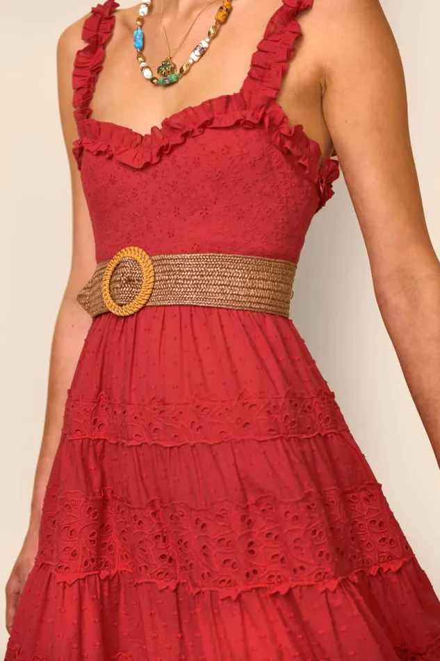 Women Dresses RIXO Evander Red Women Dresses RIXO Evander Red