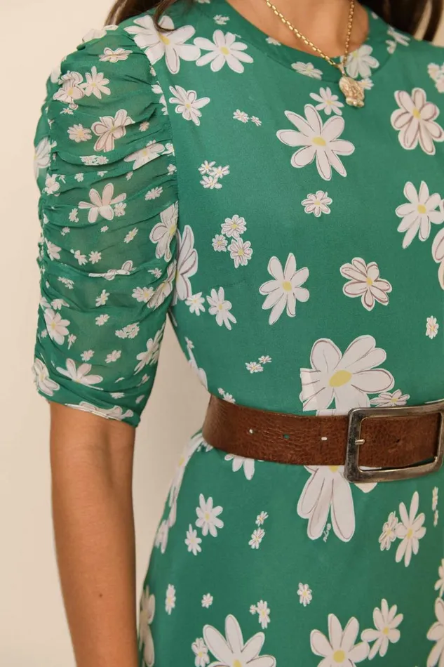 Women Dresses RIXO Evelyn Green Daisy Dream Women Dresses RIXO Evelyn Green Daisy Dream