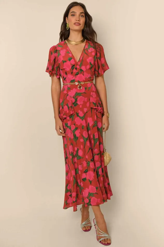 Women Dresses RIXO Evie Fontainhas Floral Valentine