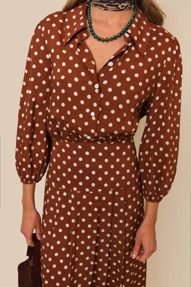 Women Dresses RIXO Izzy Copper Dot Women Dresses RIXO Izzy Copper Dot