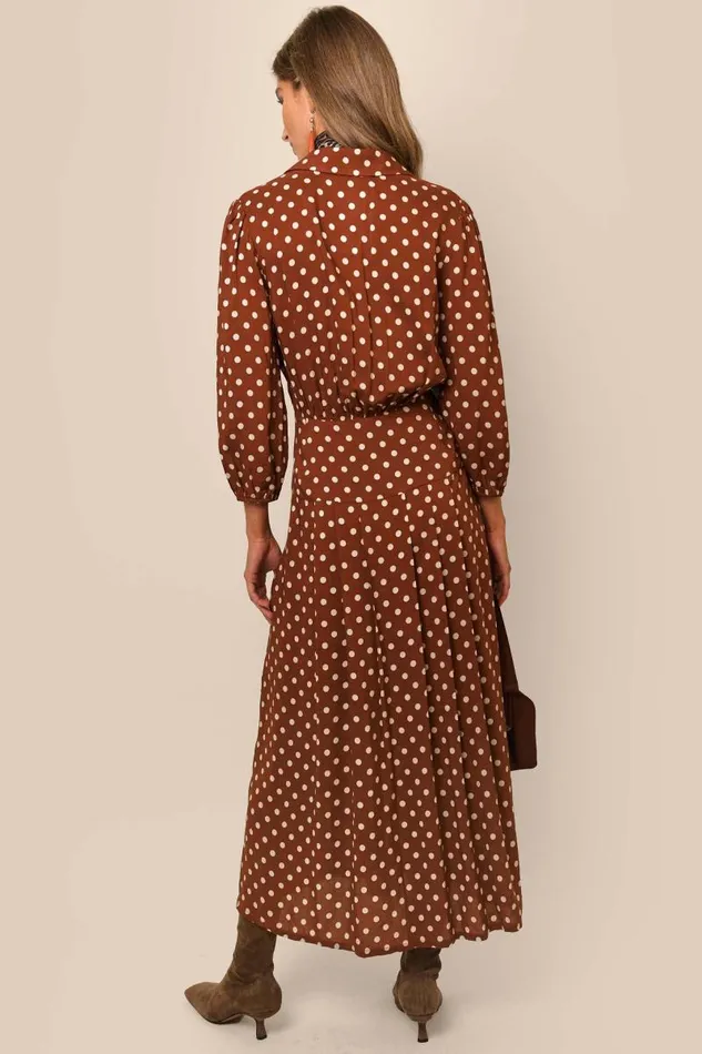 Women Dresses RIXO Izzy Copper Dot Women Dresses RIXO Izzy Copper Dot