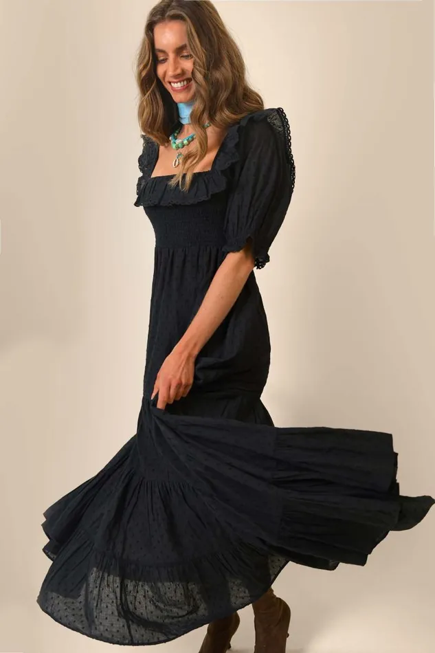 Women Dresses RIXO Joanie Black Women Dresses RIXO Joanie Black