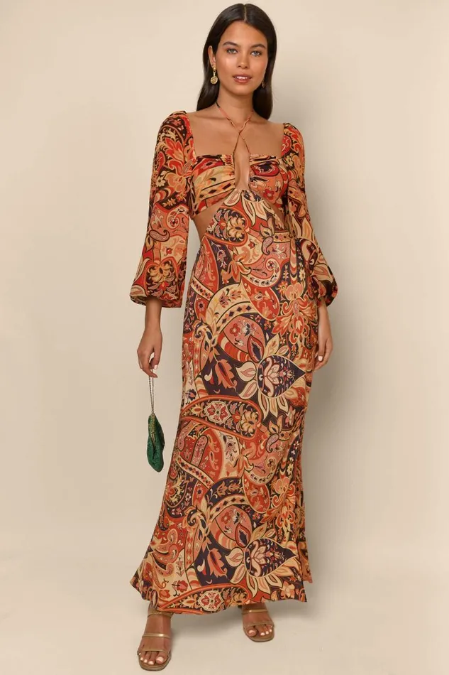 Women Dresses RIXO Kamilla Grace Paisley Canyon