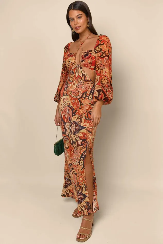 Women Dresses RIXO Kamilla Grace Paisley Canyon