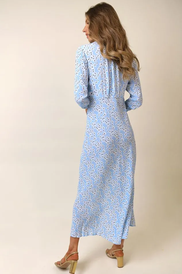 Women Dresses RIXO Katie Steel Blue Daisy Women Dresses RIXO Katie Steel Blue Daisy