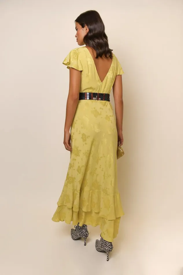 Women Dresses RIXO Liberty Gold Poppy Jacquard Women Dresses RIXO Liberty Gold Poppy Jacquard