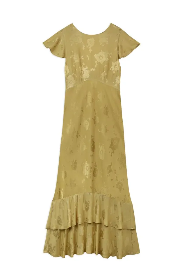 Women Dresses RIXO Liberty Gold Poppy Jacquard Women Dresses RIXO Liberty Gold Poppy Jacquard