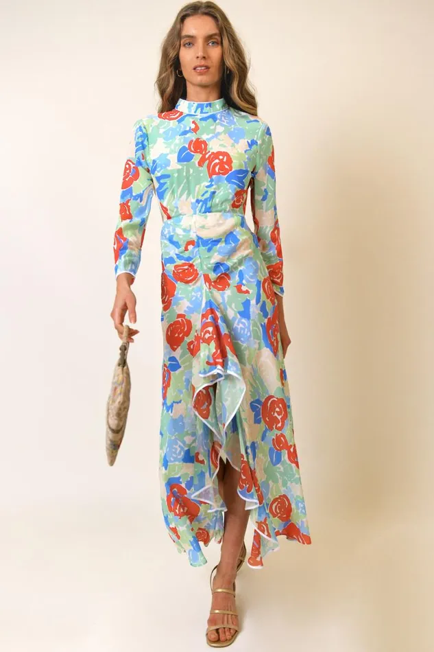 Women Dresses RIXO Lucy Collage Floral Women Dresses RIXO Lucy Collage Floral