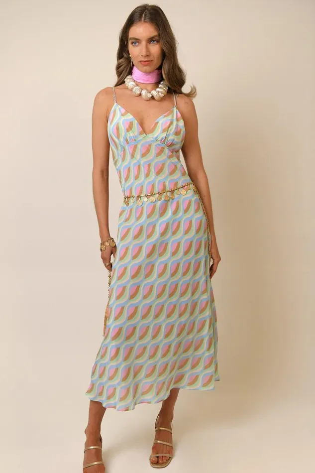 Women Dresses RIXO Palermo Geo Wave Women Dresses RIXO Palermo Geo Wave