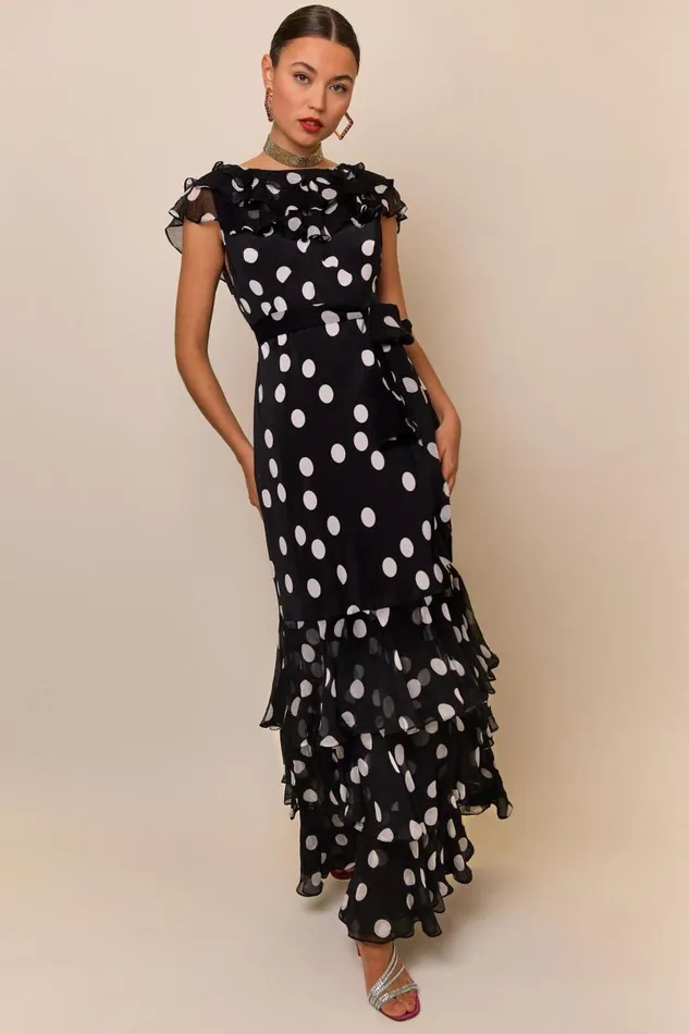 Women Dresses RIXO Rio Mono Polka Dot