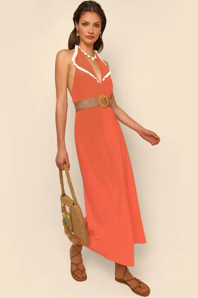 Women Dresses RIXO Sabrina Coral Women Dresses RIXO Sabrina Coral