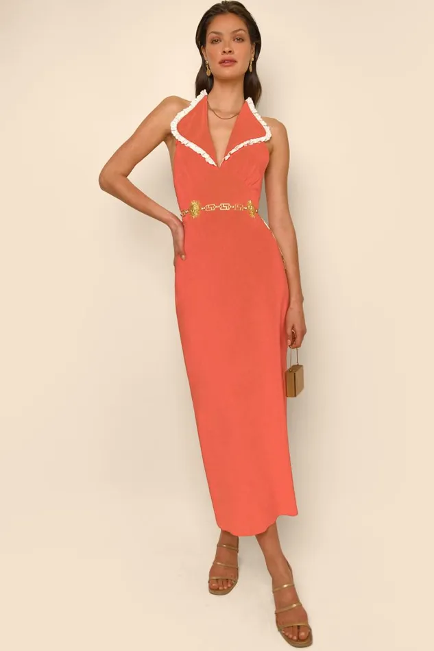 Women Dresses RIXO Sabrina Coral Women Dresses RIXO Sabrina Coral
