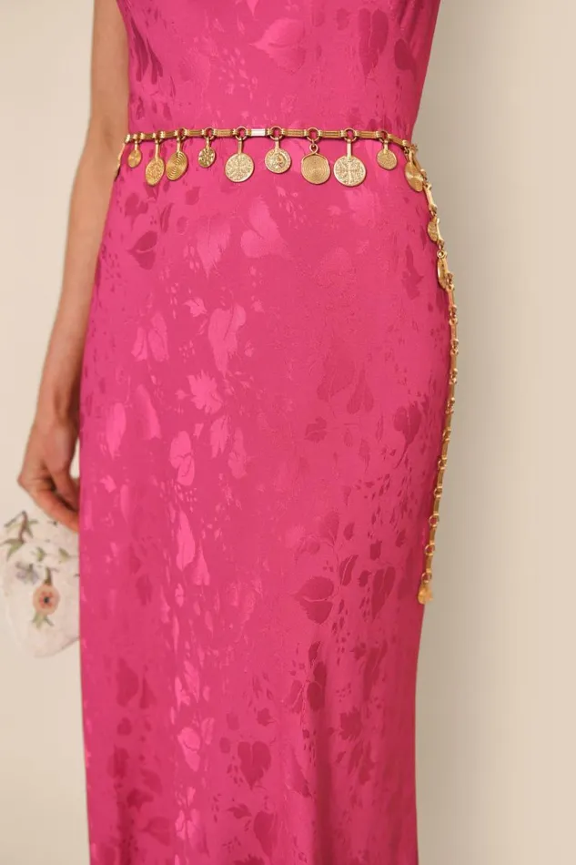 Women Dresses RIXO Sandrine Leaf Heart Pink Women Dresses RIXO Sandrine Leaf Heart Pink