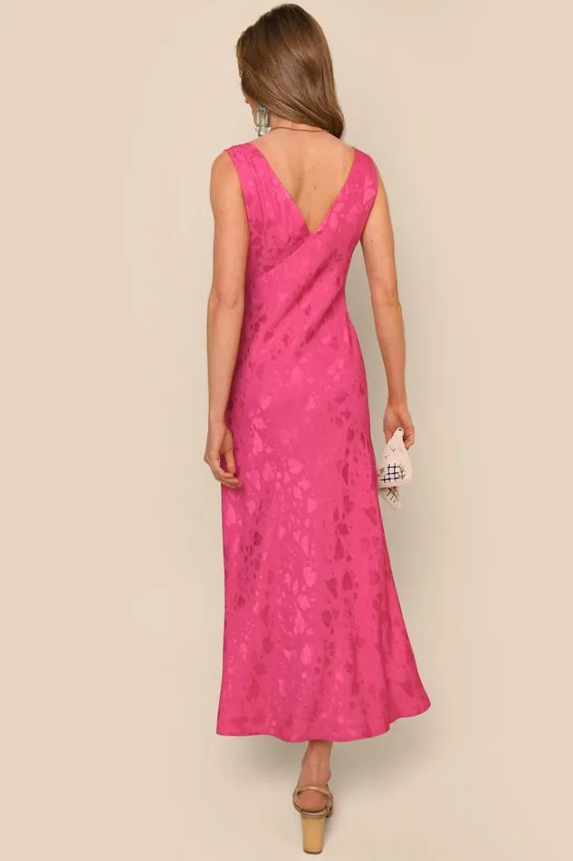 Women Dresses RIXO Sandrine Leaf Heart Pink Women Dresses RIXO Sandrine Leaf Heart Pink