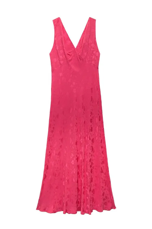 Women Dresses RIXO Sandrine Leaf Heart Pink Women Dresses RIXO Sandrine Leaf Heart Pink
