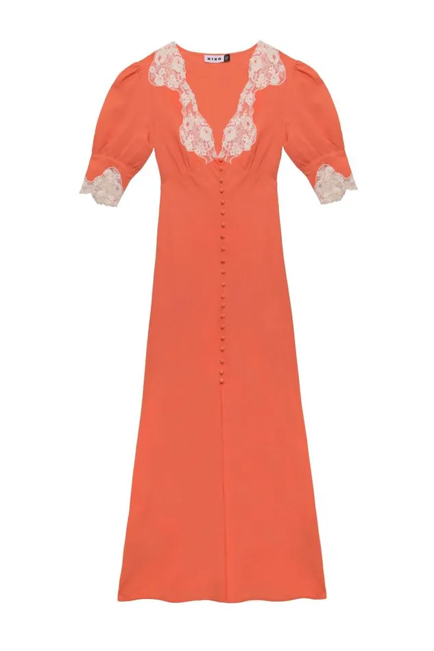 Women Dresses RIXO Simone Coral Women Dresses RIXO Simone Coral