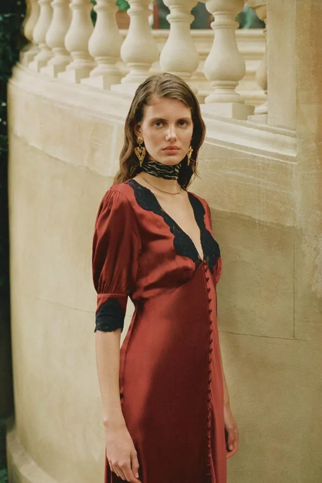 Women Dresses RIXO Simone Rust Women Dresses RIXO Simone Rust