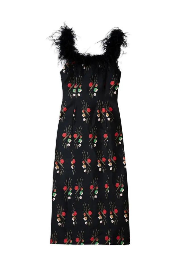 Women Dresses RIXO Winslett Black Cherry Blossom Women Dresses RIXO Winslett Black Cherry Blossom