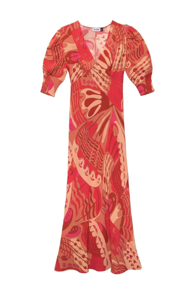 Women Dresses RIXO Zadie Butterfly Red Women Dresses RIXO Zadie Butterfly Red