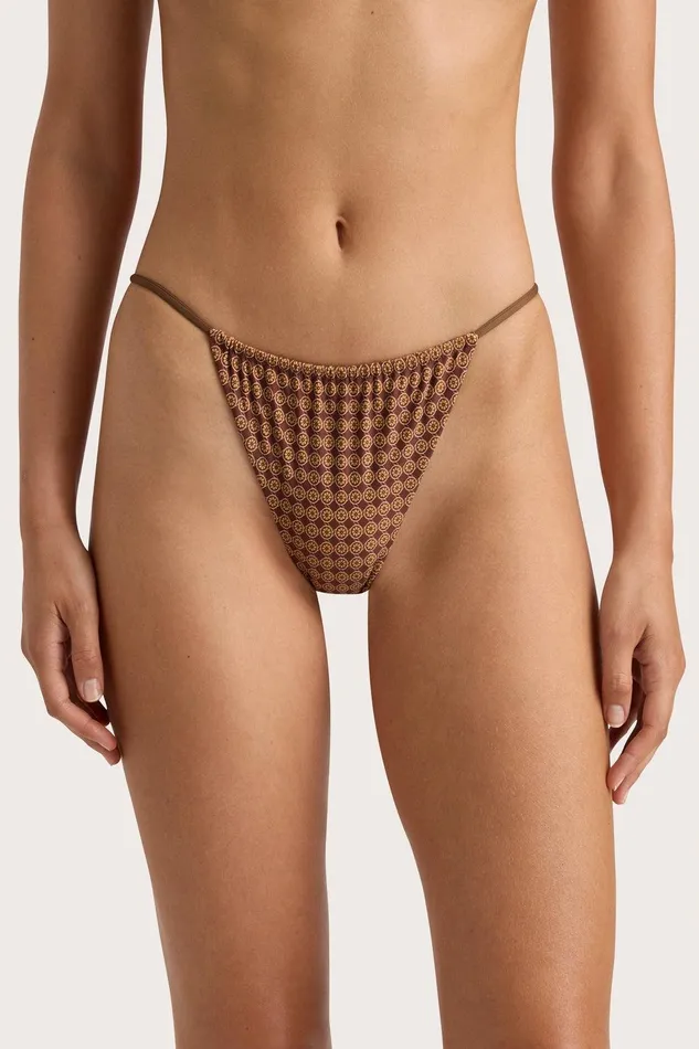Women Elea Bikini Bottom Oliander Cocoa Faithfull The Brand Swim Women Elea Bikini Bottom Oliander Cocoa Faithfull The Brand Swim