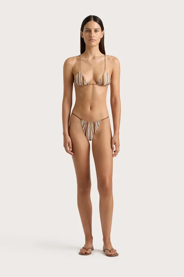Women Elea Bikini Bottom Terracotta Stripe Faithfull The Brand Swim
