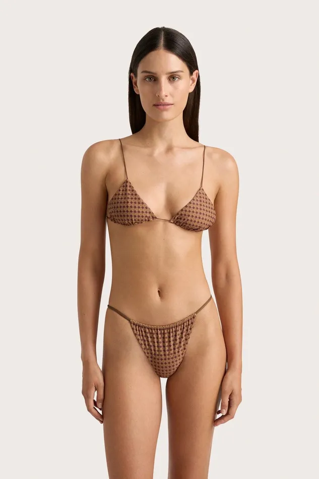 Women Elea Bikini Top Oliander Cocoa Faithfull The Brand Swim Women Elea Bikini Top Oliander Cocoa Faithfull The Brand Swim