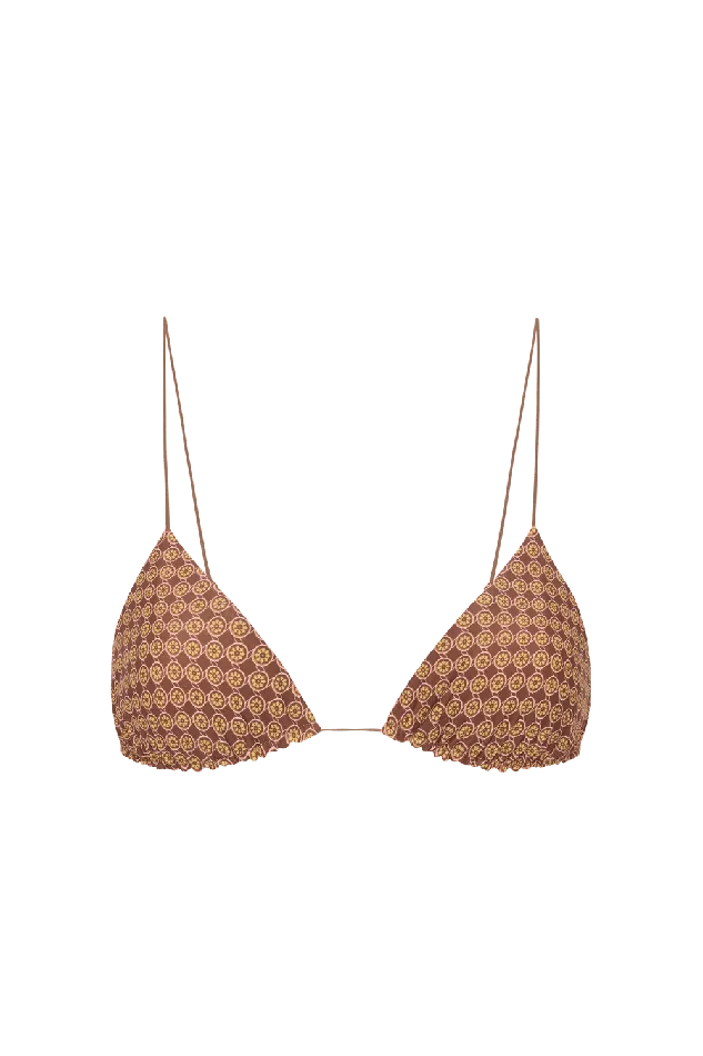 Women Elea Bikini Top Oliander Cocoa Faithfull The Brand Swim Women Elea Bikini Top Oliander Cocoa Faithfull The Brand Swim
