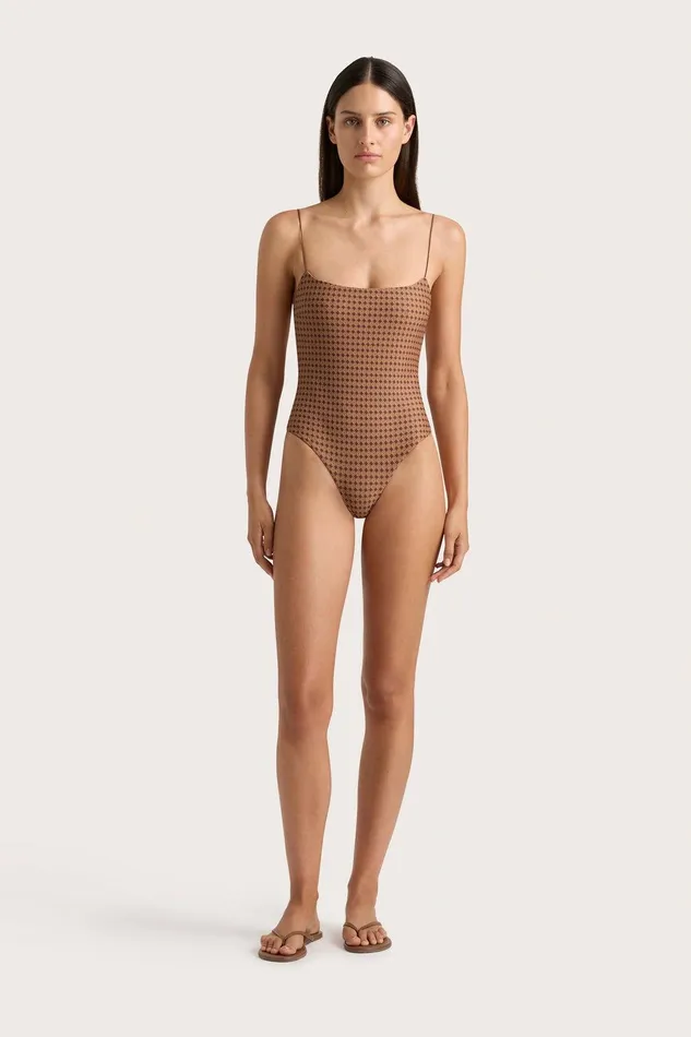 Women Elea One Piece Oliander Cocoa Faithfull The Brand Swim
