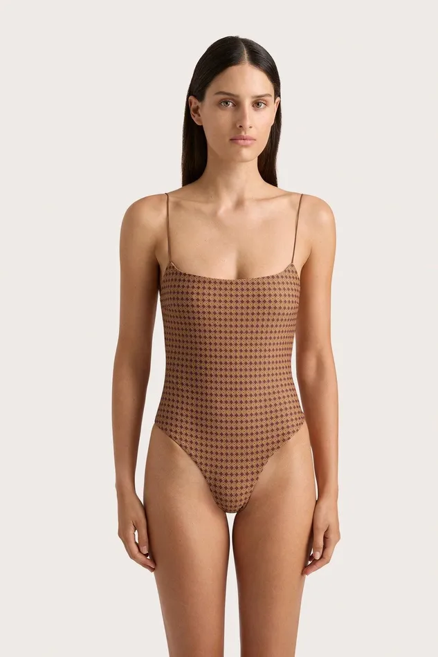 Women Elea One Piece Oliander Cocoa Faithfull The Brand Swim Women Elea One Piece Oliander Cocoa Faithfull The Brand Swim
