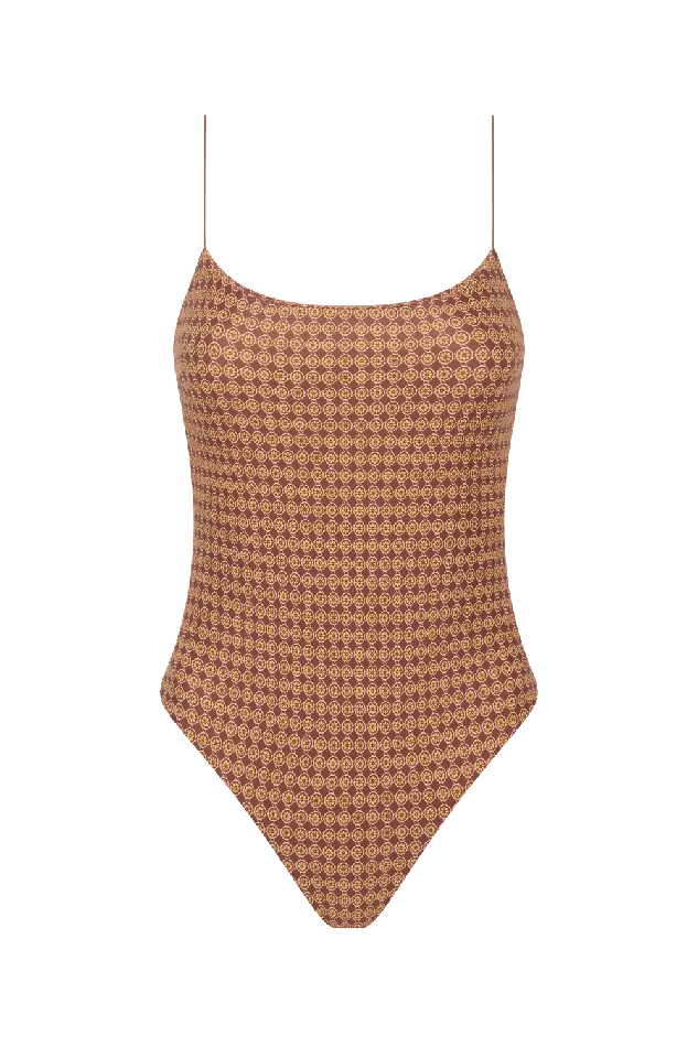 Women Elea One Piece Oliander Cocoa Faithfull The Brand Swim Women Elea One Piece Oliander Cocoa Faithfull The Brand Swim