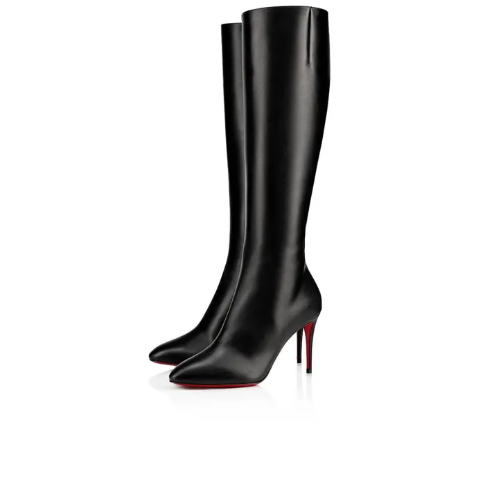 Women Eloise Botta 85 Mm Boots 8211 Calf Leather 8211 Black Black Christian Louboutin Tall Boots Women Eloise Botta 85 Mm Boots 8211 Calf Leather 8211 Black Black Christian Louboutin Tall Boots