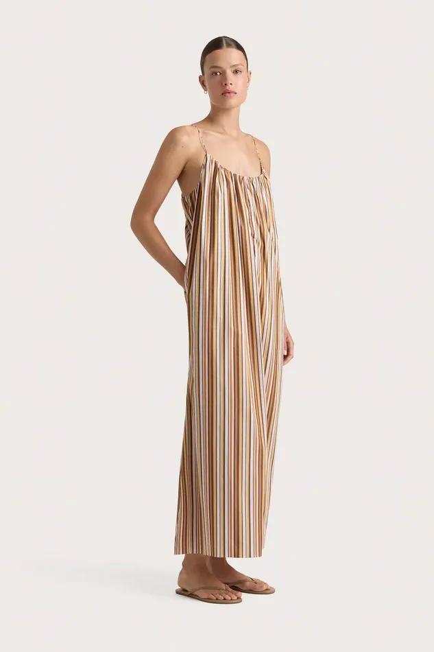 Women En Vau Maxi Dress Terracotta Stripe Faithfull The Brand Dresses Women En Vau Maxi Dress Terracotta Stripe Faithfull The Brand Dresses