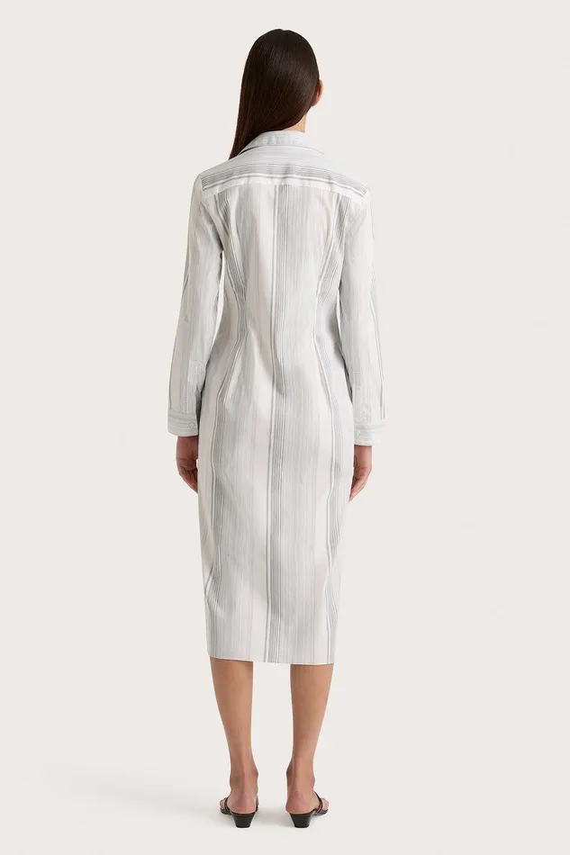 Women En Vau Shirt Dress Striped Soft Blue Faithfull The Brand Dresses Women En Vau Shirt Dress Striped Soft Blue Faithfull The Brand Dresses
