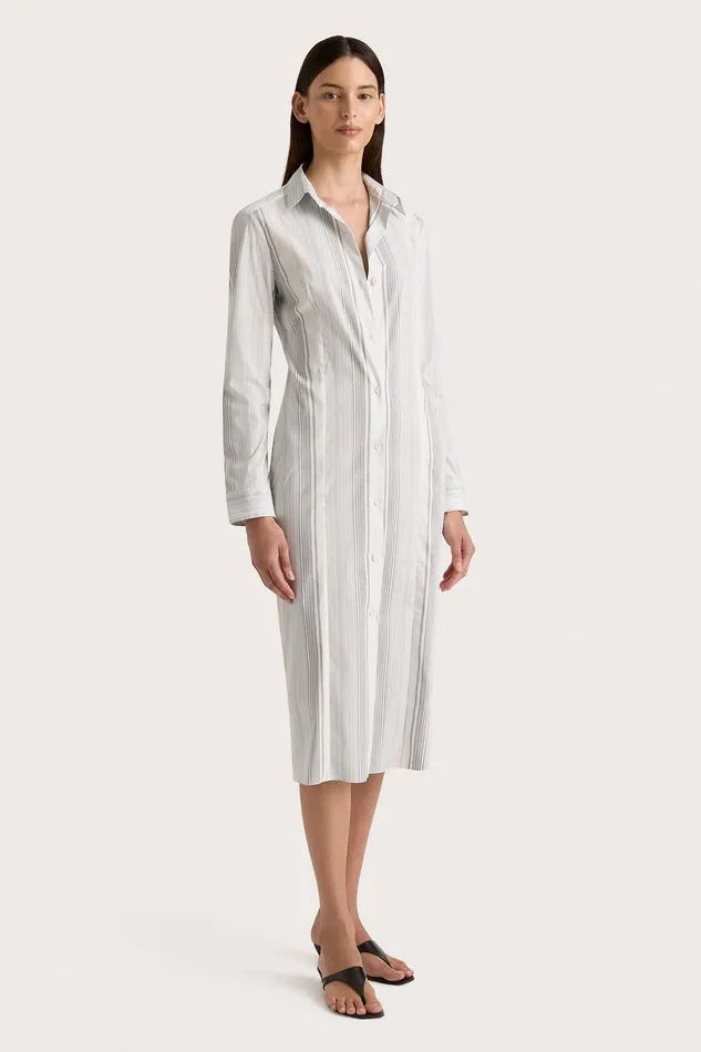 Women En Vau Shirt Dress Striped Soft Blue Faithfull The Brand Dresses Women En Vau Shirt Dress Striped Soft Blue Faithfull The Brand Dresses
