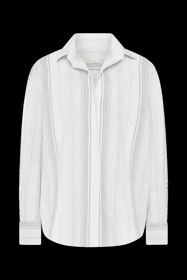 Women En Vau Shirt Striped Soft Blue Faithfull The Brand Tops Women En Vau Shirt Striped Soft Blue Faithfull The Brand Tops