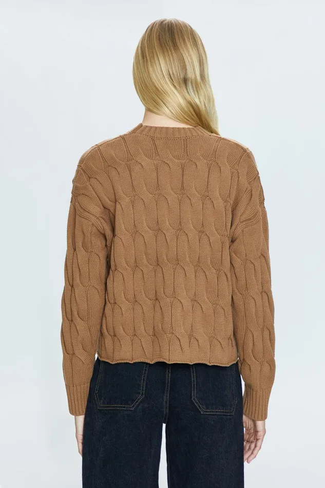 Women Eva Sweater 8211 Caramel Cable Pistola Denim Sweaters and Knits