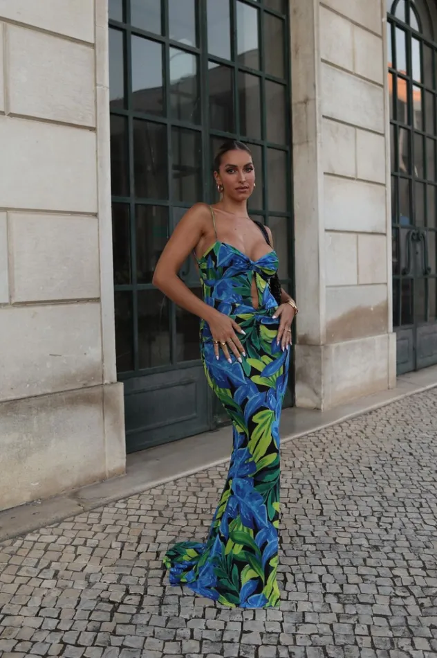 Women Evening Dresses Runaway The Label MARLINI MAXI DRESS Blue Floral Women Evening Dresses Runaway The Label MARLINI MAXI DRESS Blue Floral