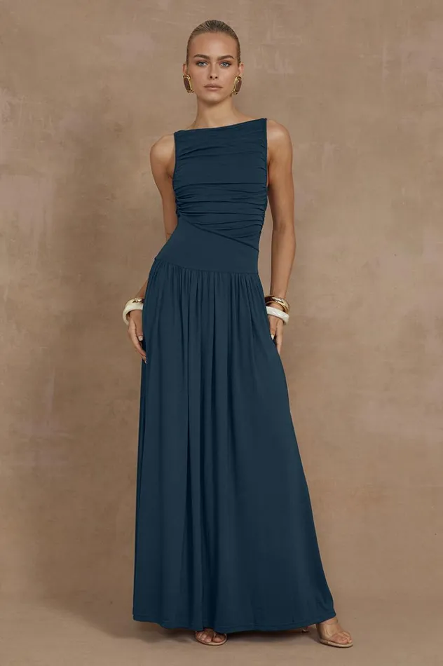 Women Evening Dresses Runaway The Label NALLA MAXI DRESS Steel