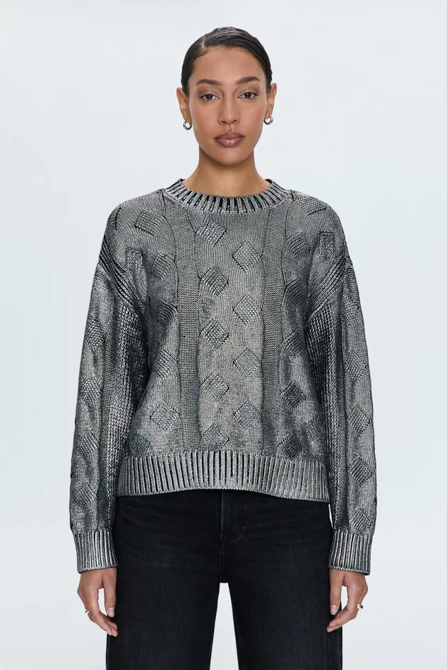 Women Everly Sweater 8211 Gilded Midnight Pistola Denim Sweaters and Knits