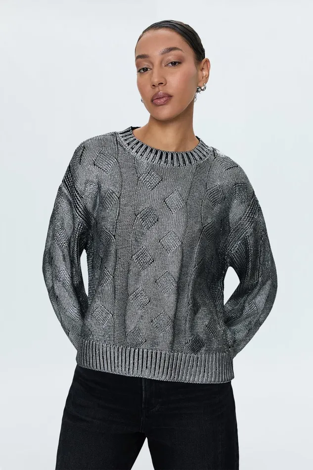 Women Everly Sweater 8211 Gilded Midnight Pistola Denim Sweaters and Knits