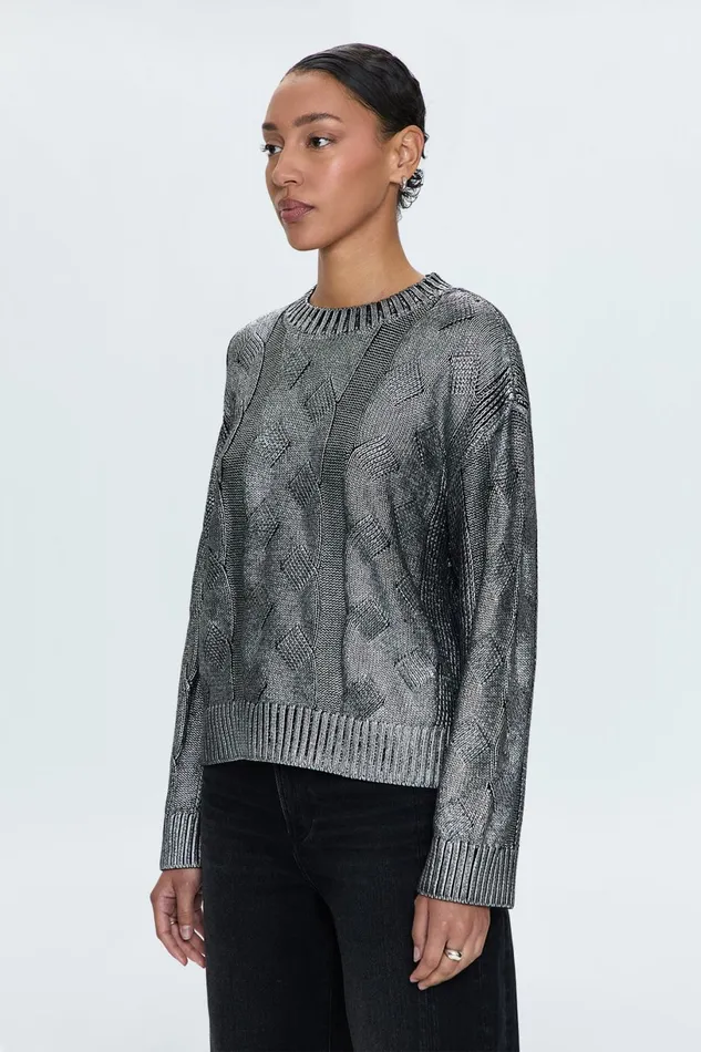 Women Everly Sweater 8211 Gilded Midnight Pistola Denim Sweaters and Knits