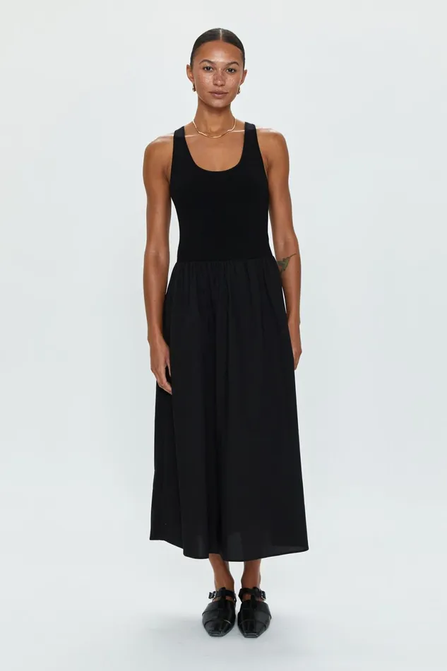 Women Faye Tank Dress 8211 Noir Pistola Denim Dresses