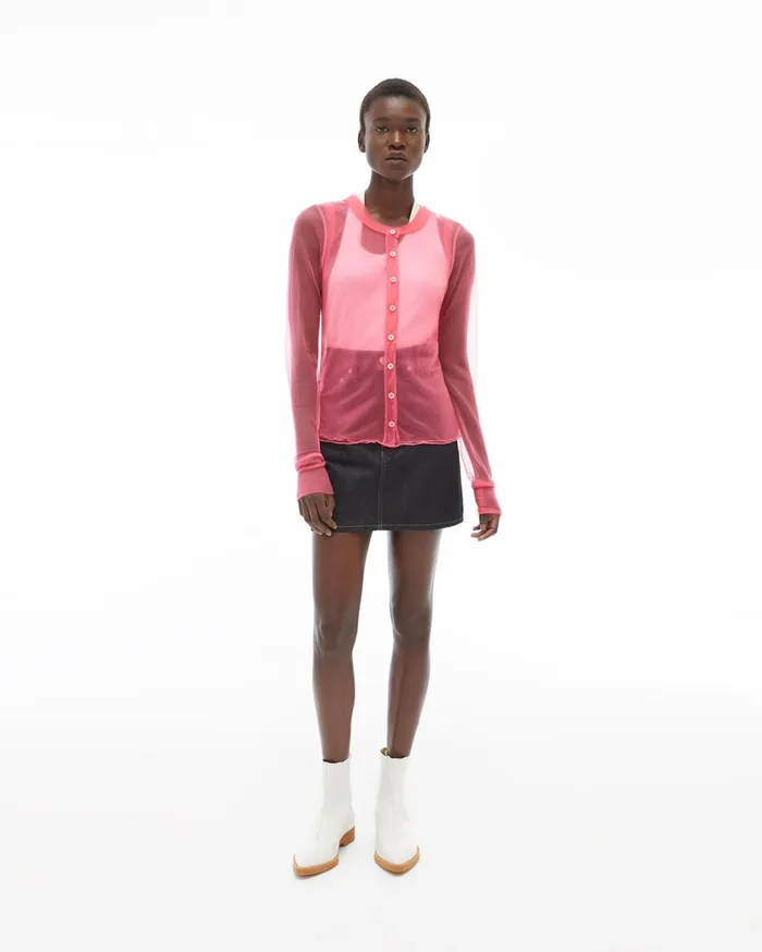 Women Femme Cardigan Prism Pink Helmut Lang Tops