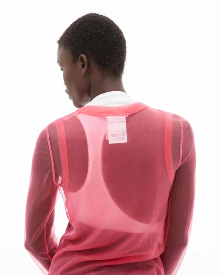 Women Femme Cardigan Prism Pink Helmut Lang Tops