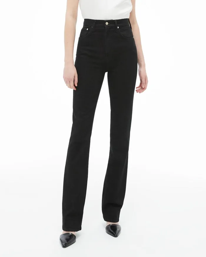 Women Femme Hi Bootcut Jean Black Helmut Lang Pants