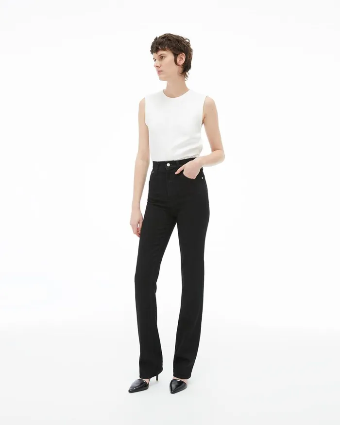 Women Femme Hi Bootcut Jean Black Helmut Lang Pants