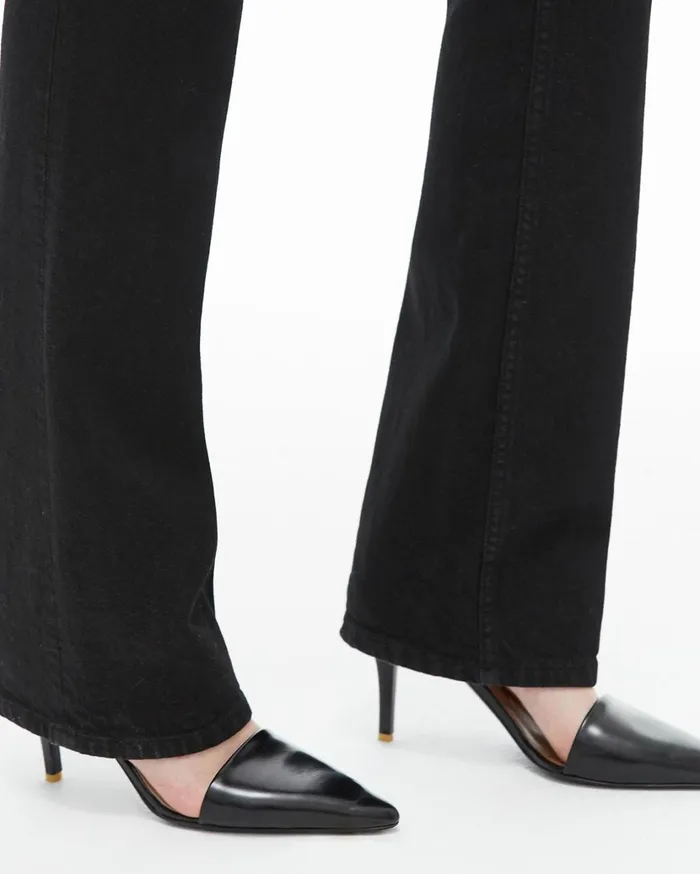 Women Femme Hi Bootcut Jean Black Helmut Lang Pants